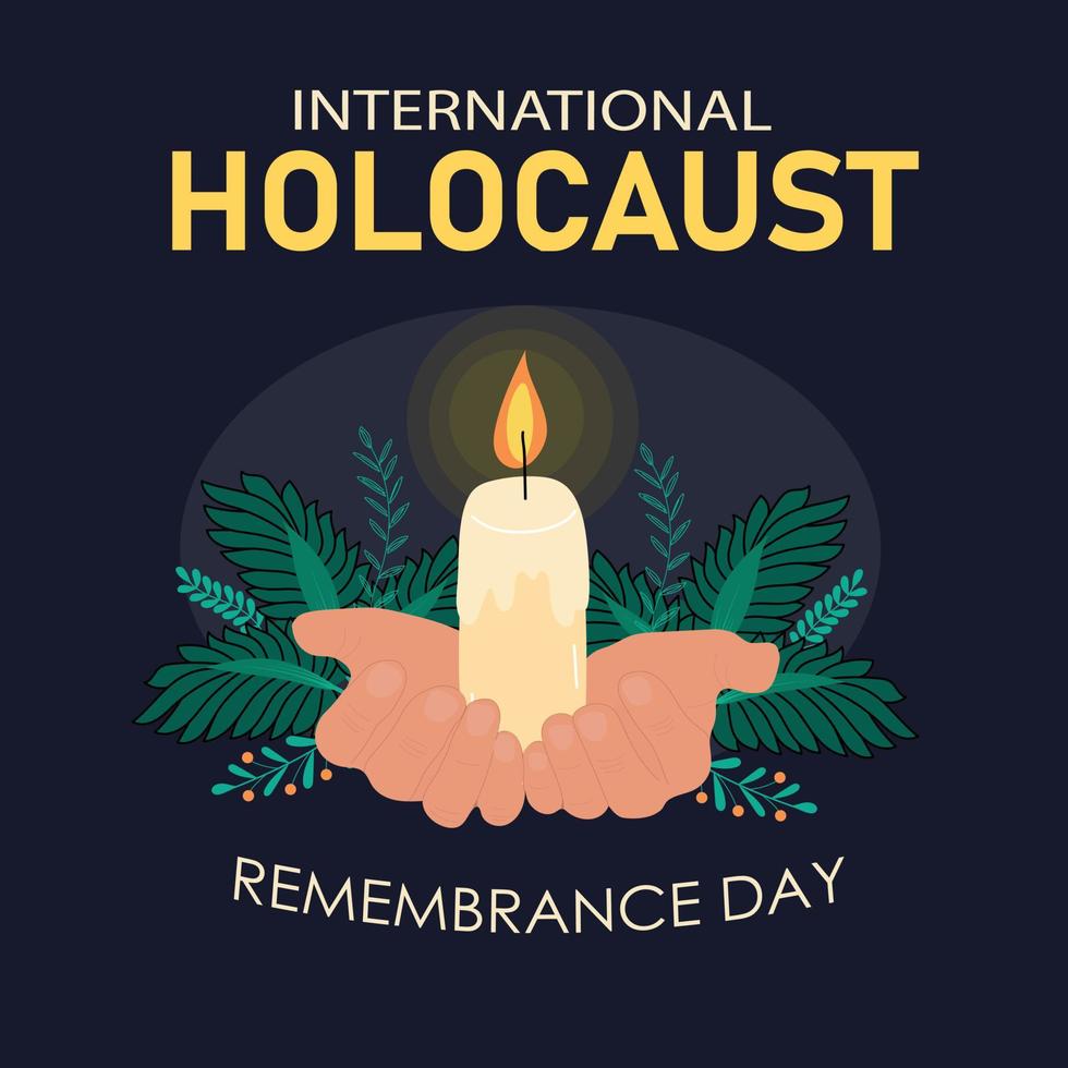 dia internacional da lembrança do holocausto vetor