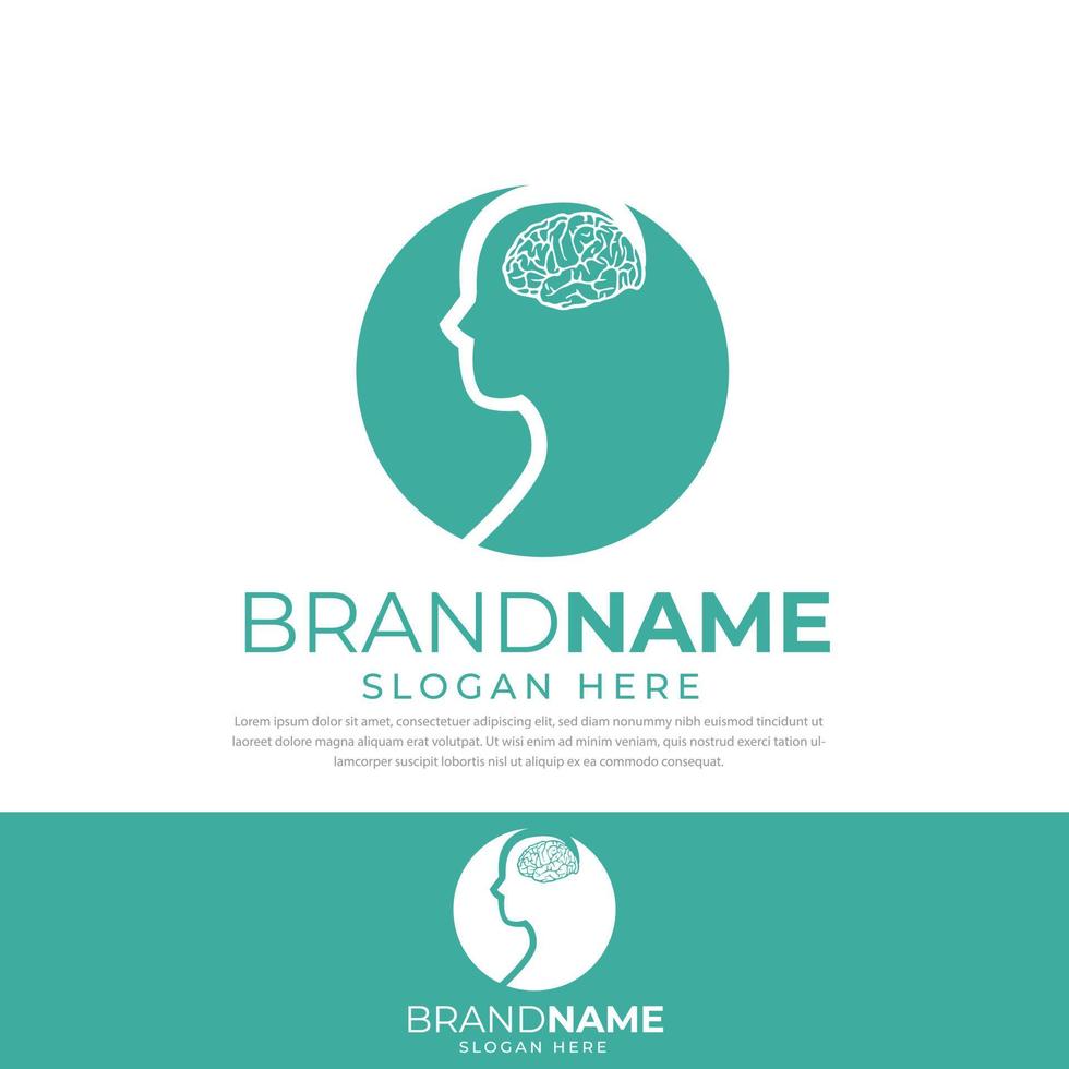 logotipo do projeto do cérebro humano, ilustração do cérebro do estilo de linha, símbolo, ícone do vetor