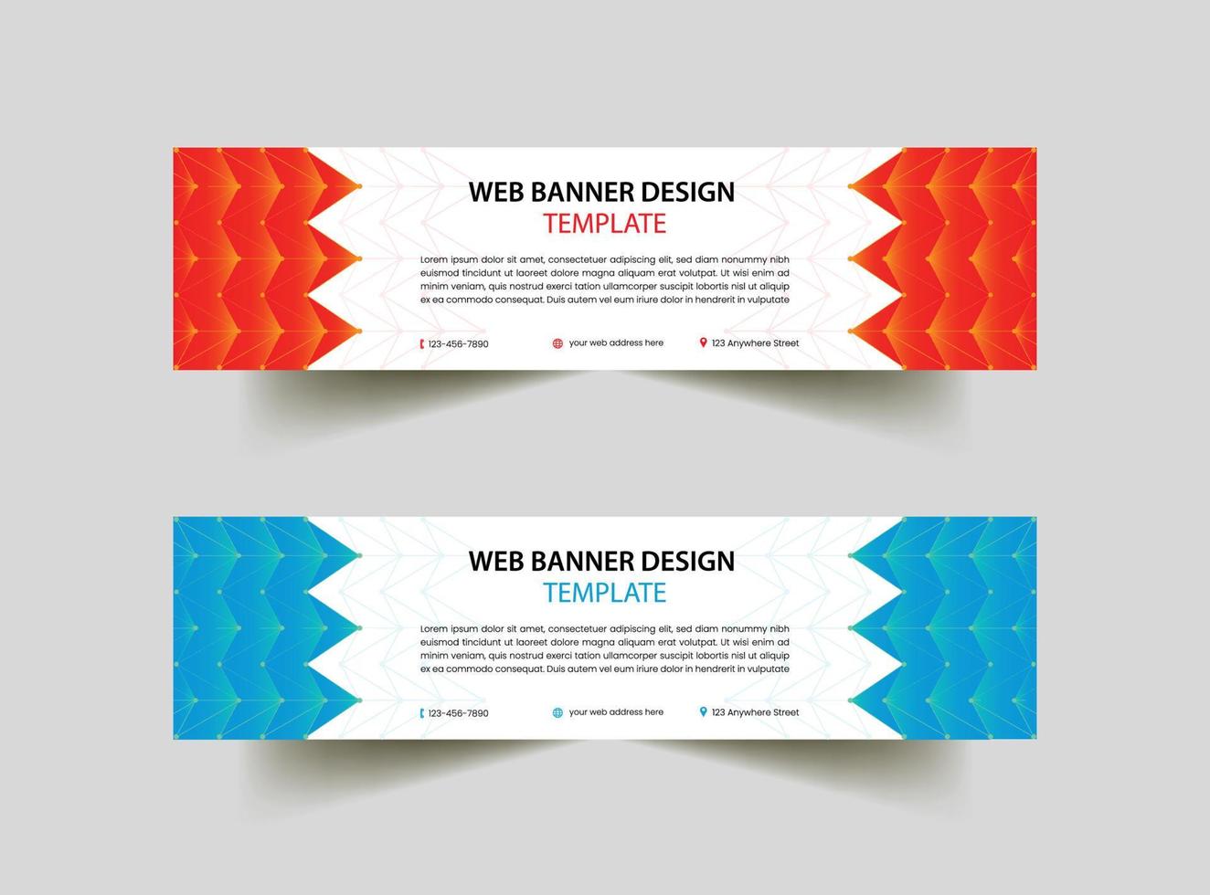 modelo de design de banner da web incrível moderno e criativo vetor