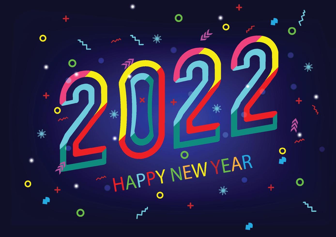 2022 happy new year.paper cut 2.022 word for new year festival.card, happy, designs de luxo de conceito de vetor e celebração de ano novo.