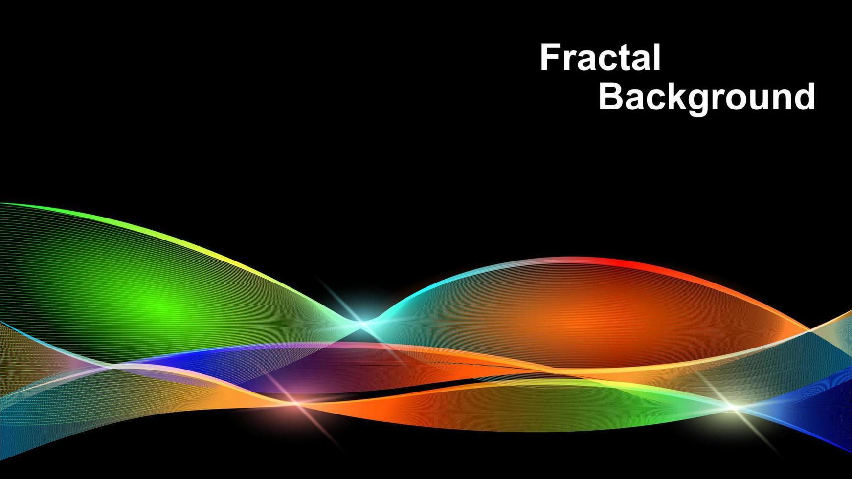 fundo de linhas de fractal gradiente vetor