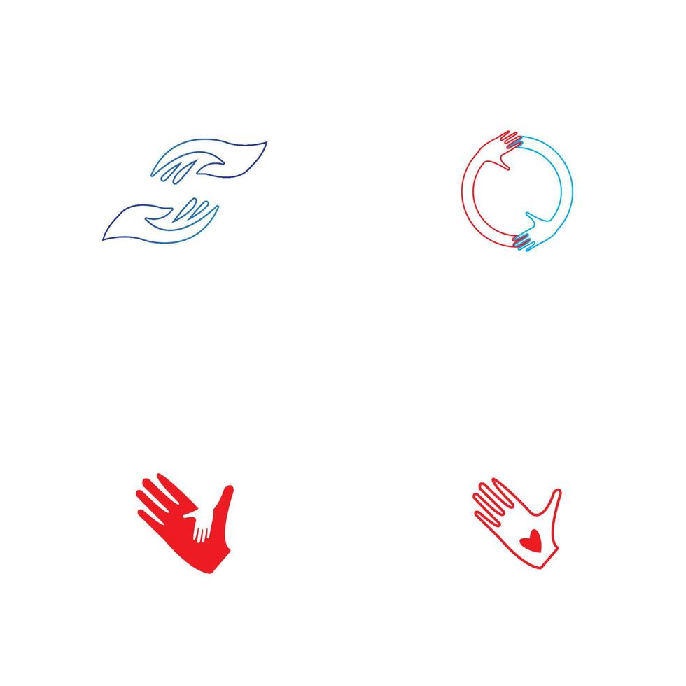design de vetor modelo de logotipo para cuidados com as mãos