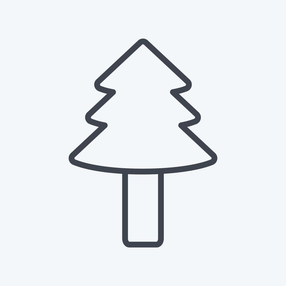 ícone de árvore ii em estilo de linha moderno isolado em fundo azul suave vetor