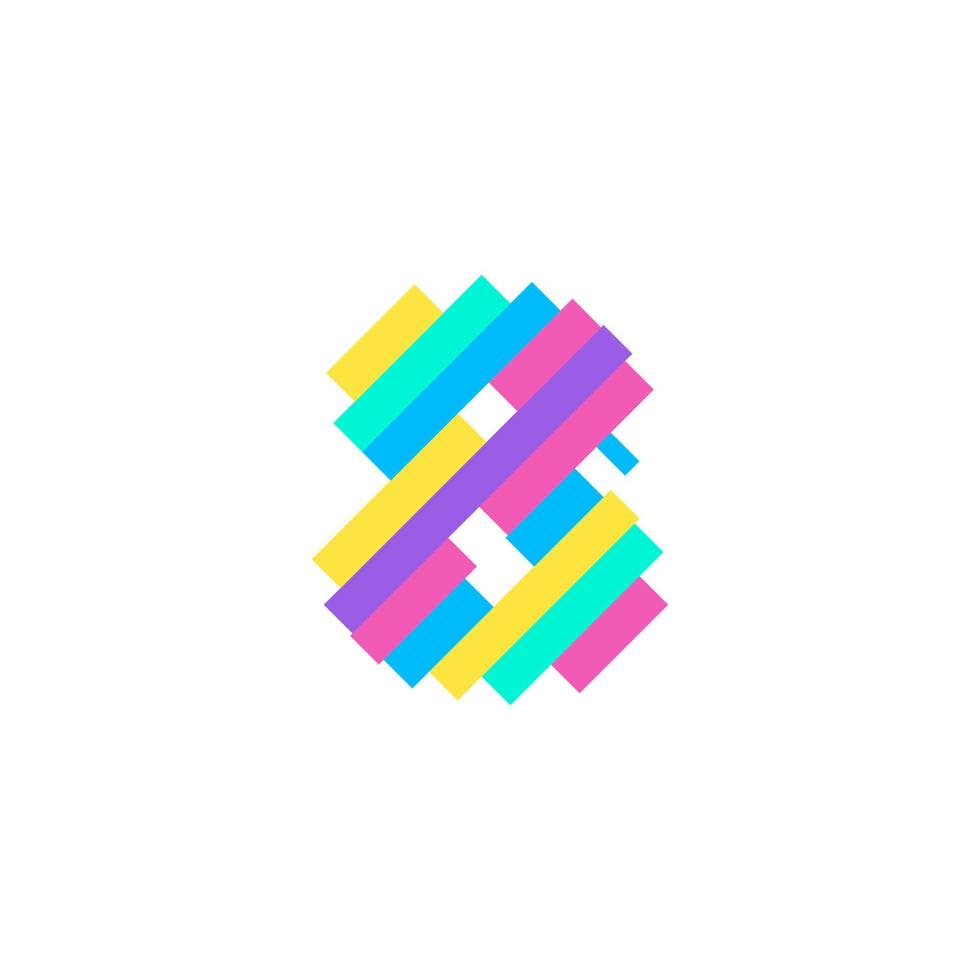 modelo de design de logotipo de número 8 pixel moderno colorido. ilustração em vetor elemento símbolo ícone tecnologia criativa perfeita para sua identidade visual.