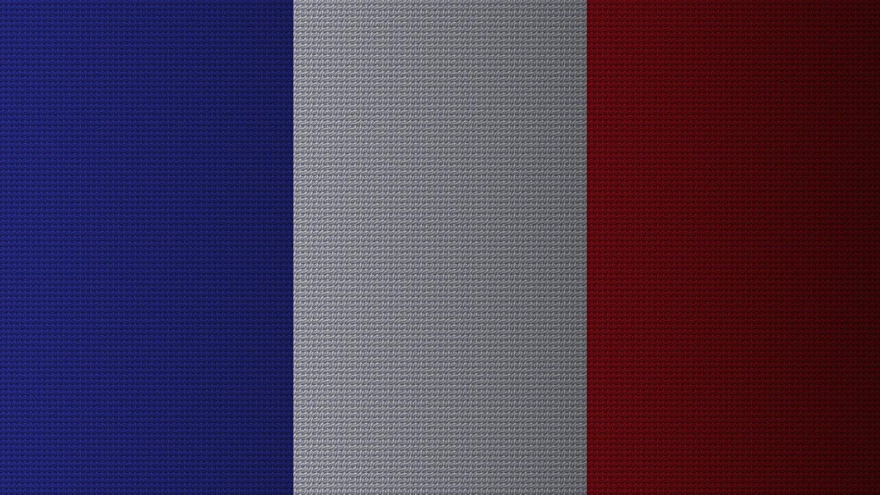 a bandeira nacional da França. o tricolor da França. papel de parede de bandeira nacional com estilo gradiente de padrão de onda, pontilhada e sombra. vetor