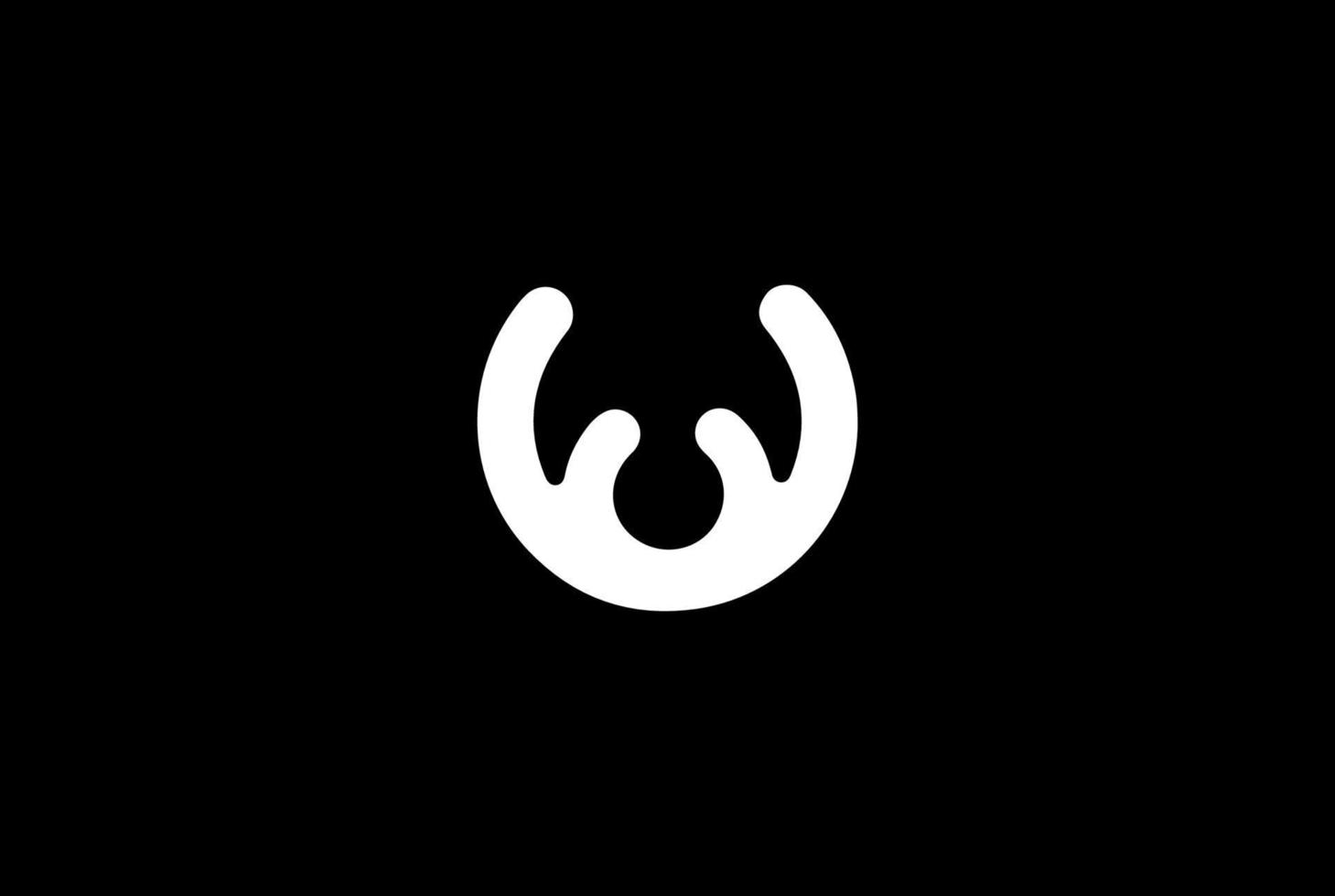 Vetor de design de logotipo de chifre de rena simples e minimalista