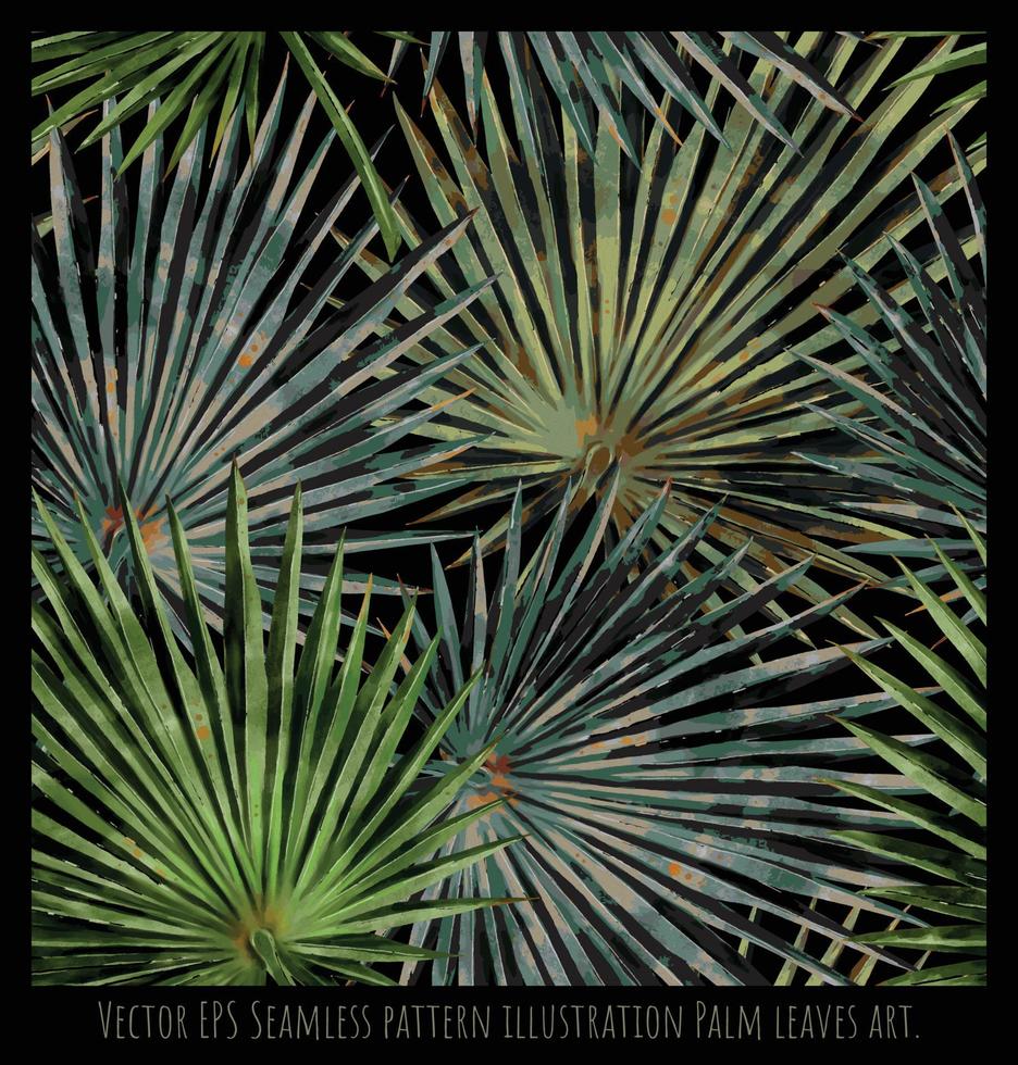 vetor eps padrão sem emenda ilustração folhas de palmeira arte