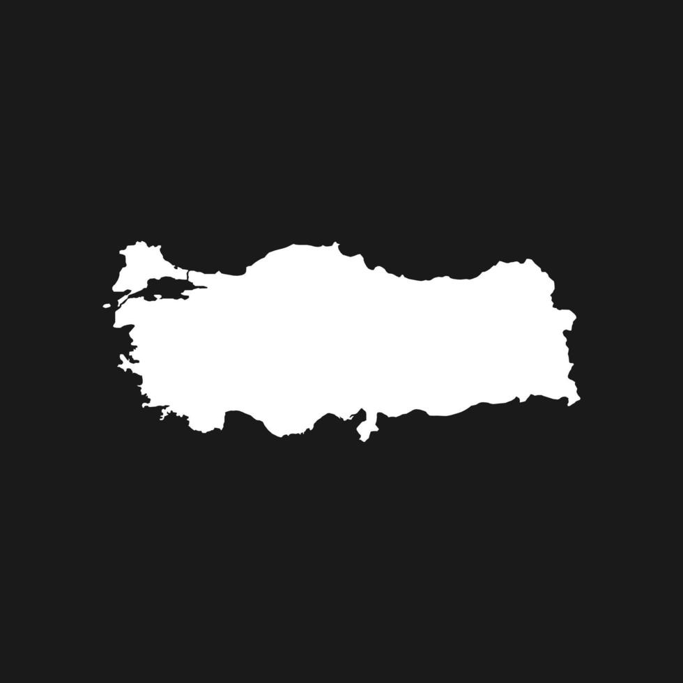 mapa da Turquia em fundo preto vetor