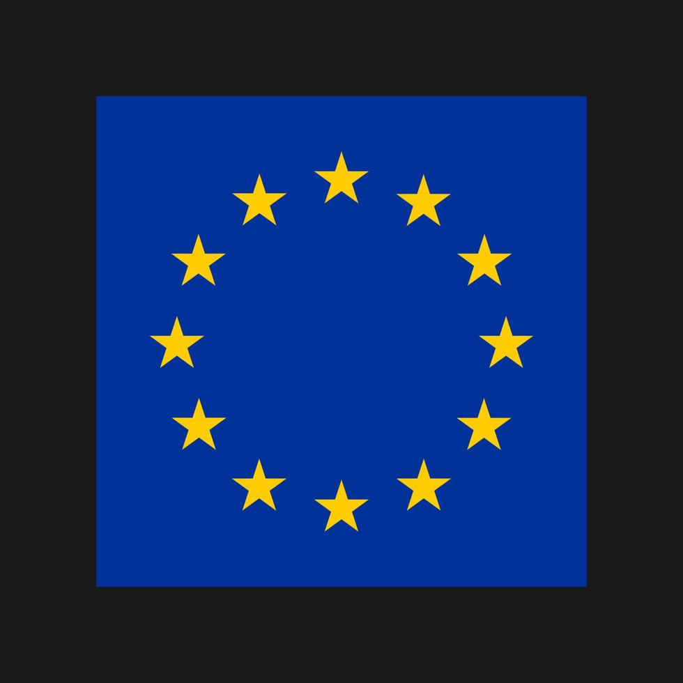 bandeira da união europeia em fundo preto vetor