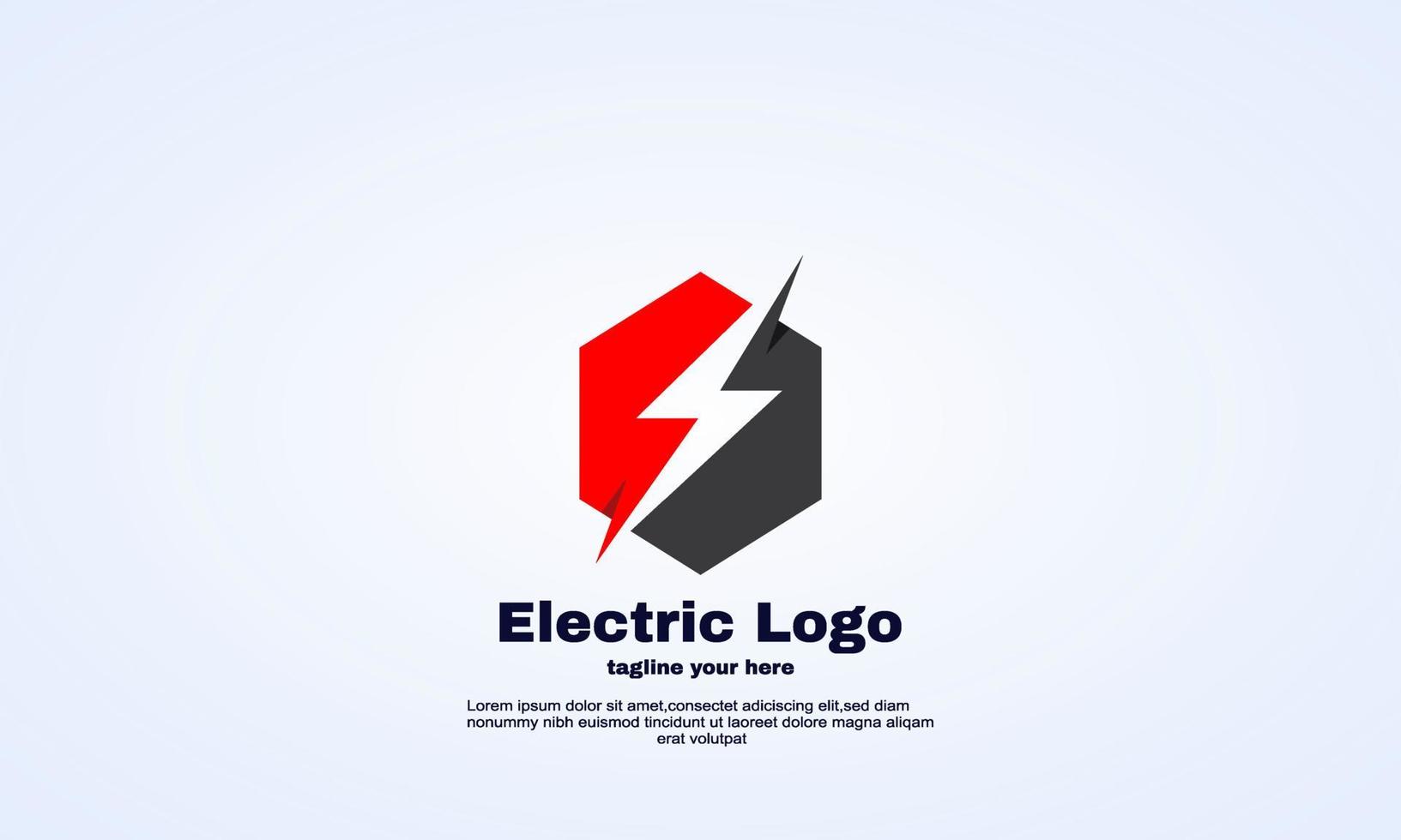 modelo de logotipo elétrico do vetor