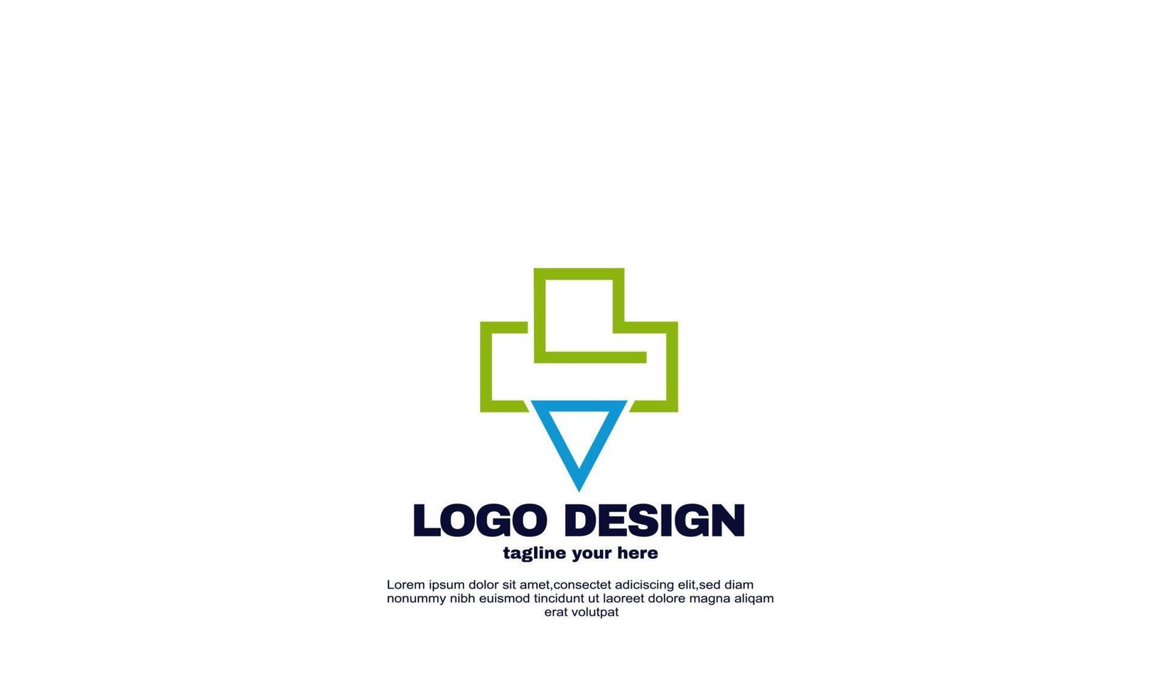 incrível vetor de modelo de design de logotipo de triângulo de saúde