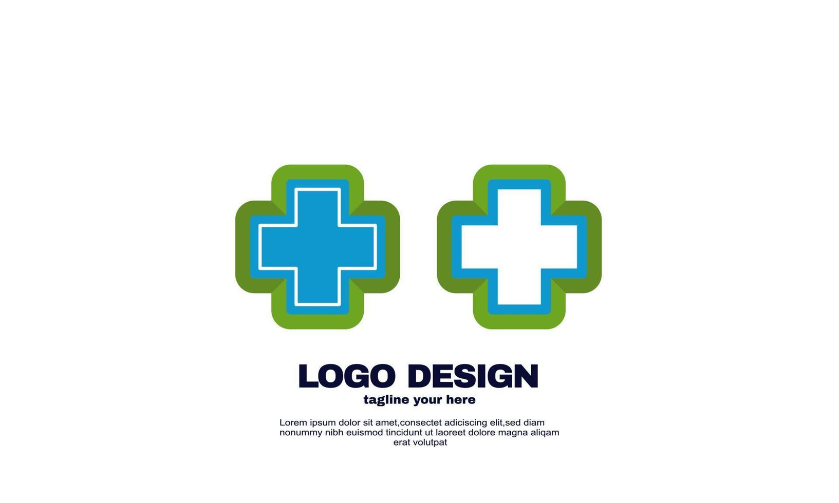 estoque vetor abstrato modelo de logotipo de empresa de saúde