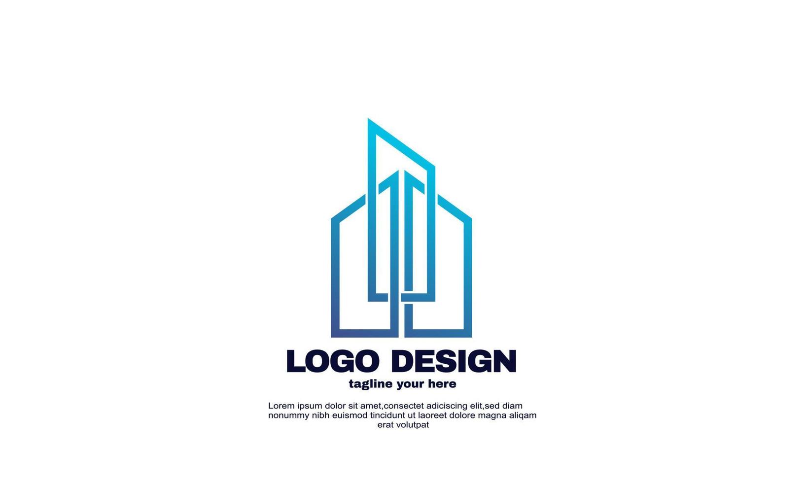 modelo de logotipo de vetor abstrato imobiliário