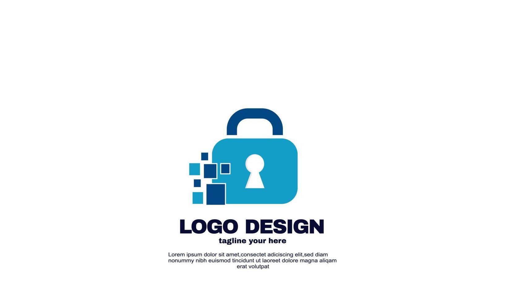 estoque abstrato de segurança defender vetor de design de logotipo