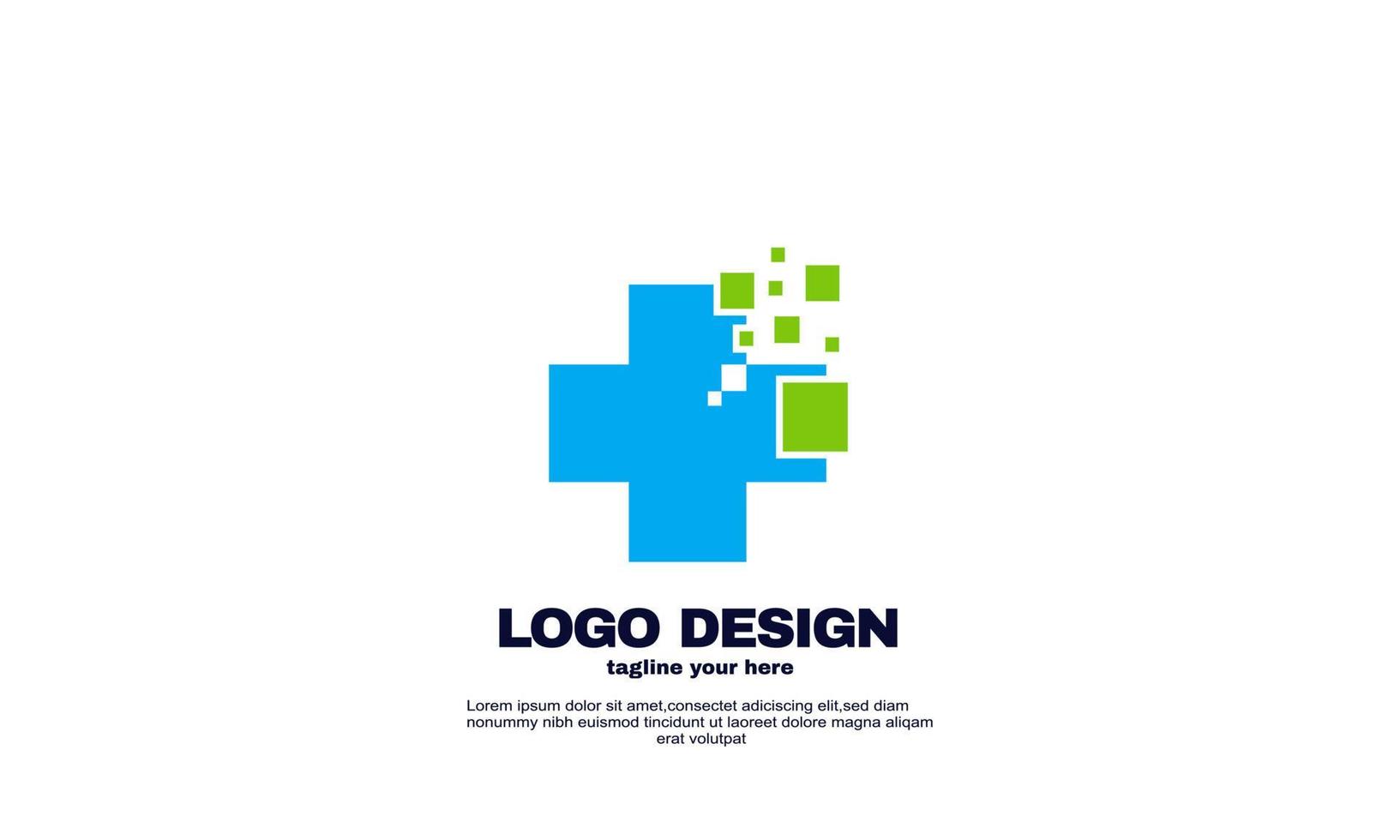 ilustrador vetorial modelo de design de logotipo de conceito criativo de saúde vetor