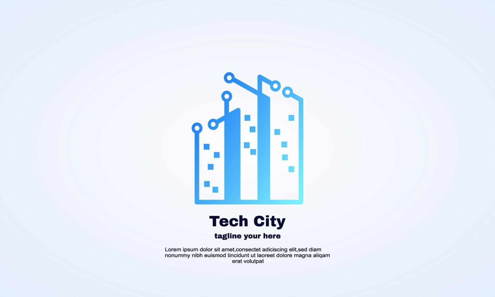 vetor tecnologia cidade logotipo símbolo modelo de design