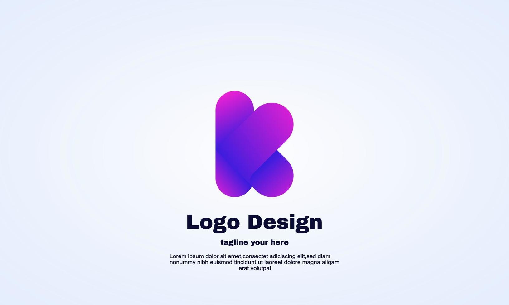 ideia criativa letra k marca empresa logo design vector