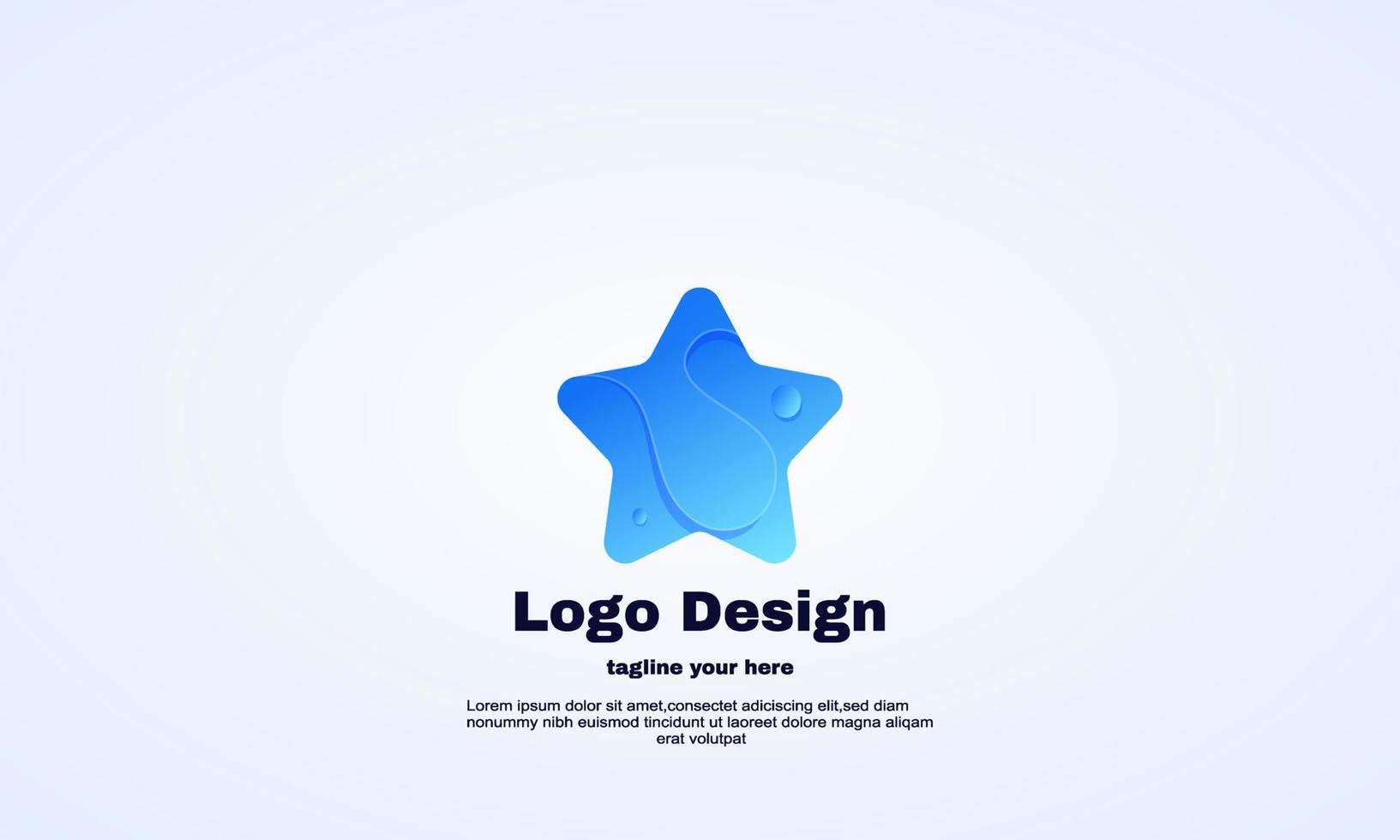 ilustração do logotipo do vetor gradiente líquido estrela abstrata