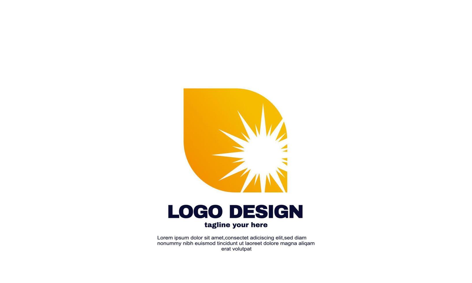 estoque resumo modelo de logotipo de sol de verão vetor