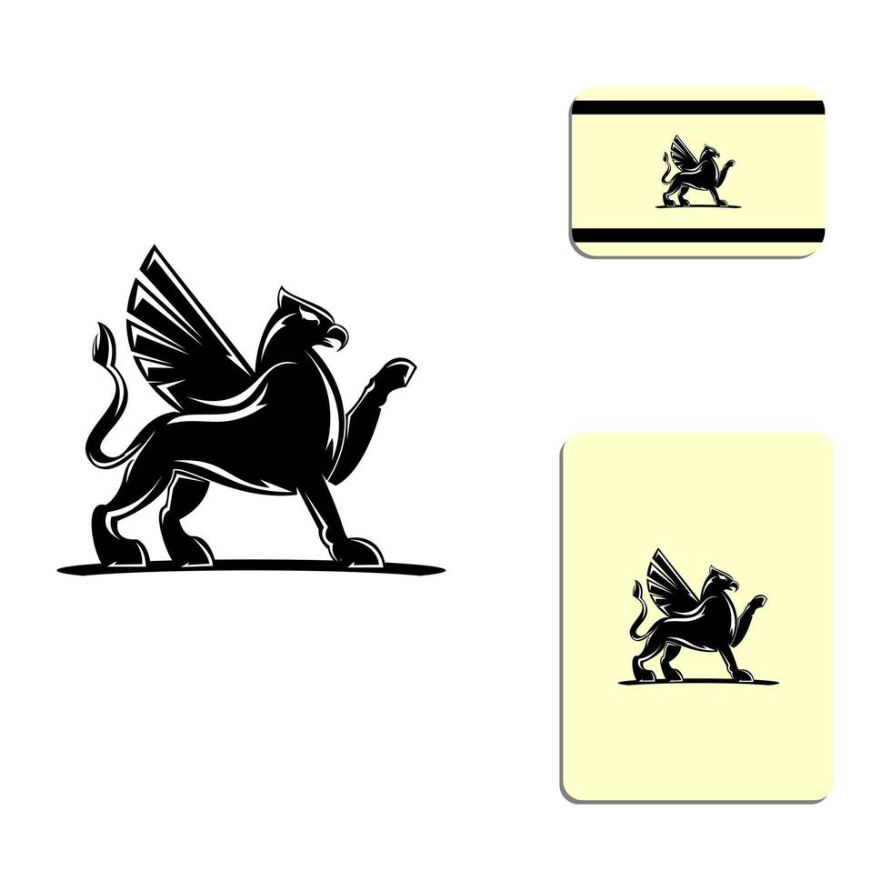 logotipo simples do gryphon vetor