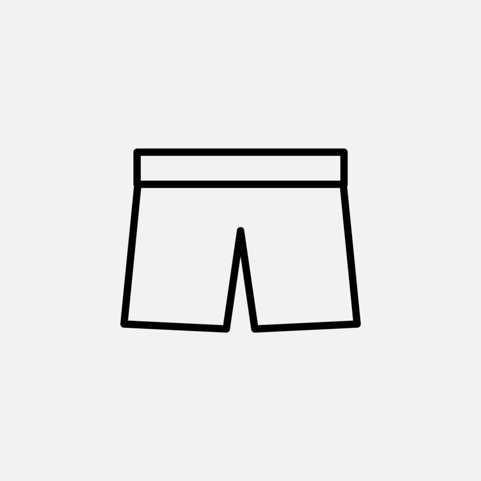 shorts, casual, ícone de linha de calças, vetorial, ilustração, modelo de logotipo. adequado para muitos propósitos. vetor