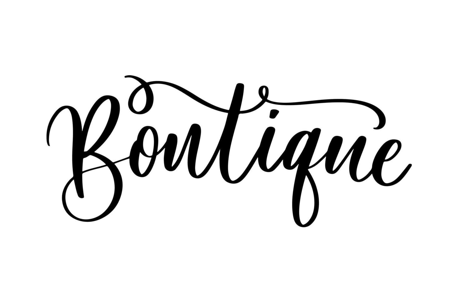 design de logotipo de boutique. letras de sinal de vetor. caligrafia do logotipo. vetor