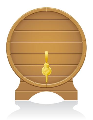 ilustração vetorial barril de madeira vetor