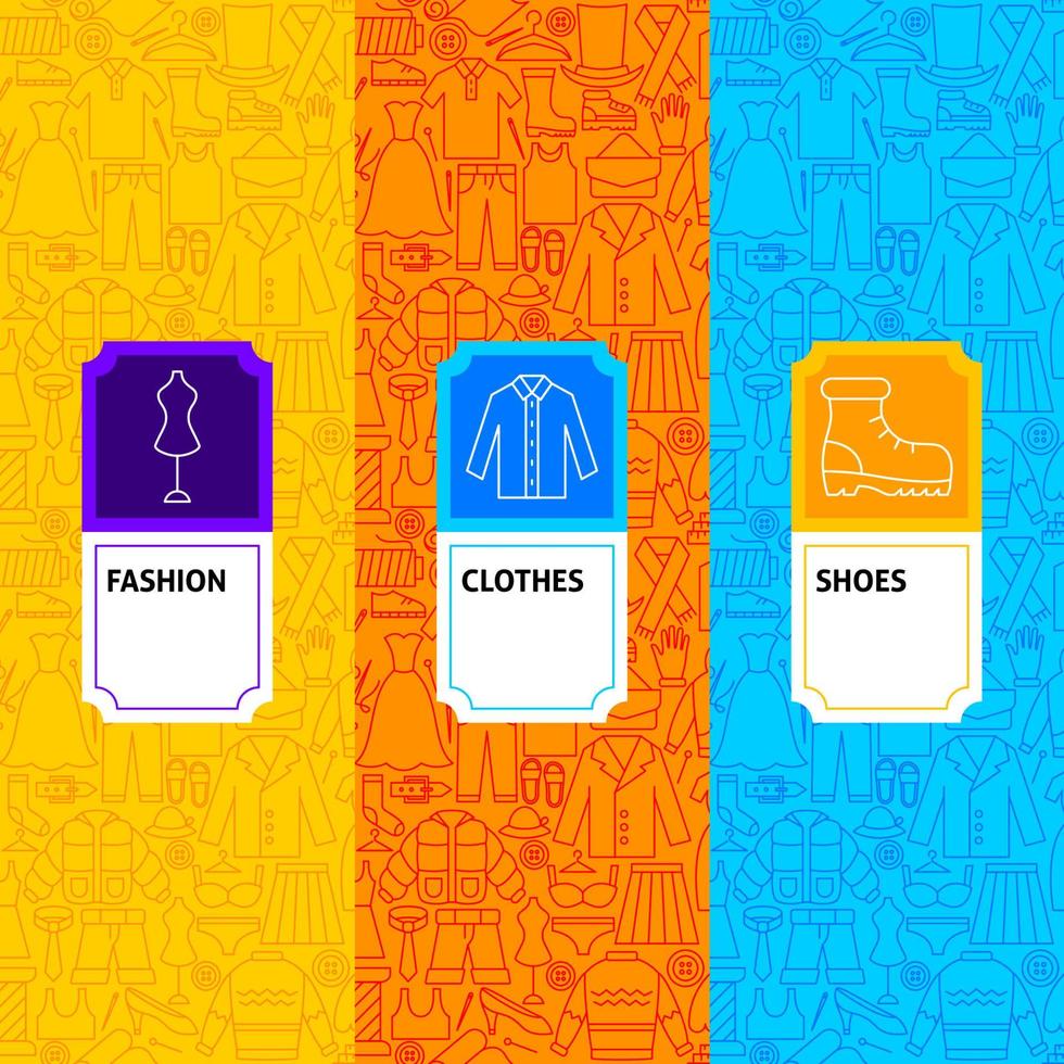 etiquetas de embalagens de roupas vetor