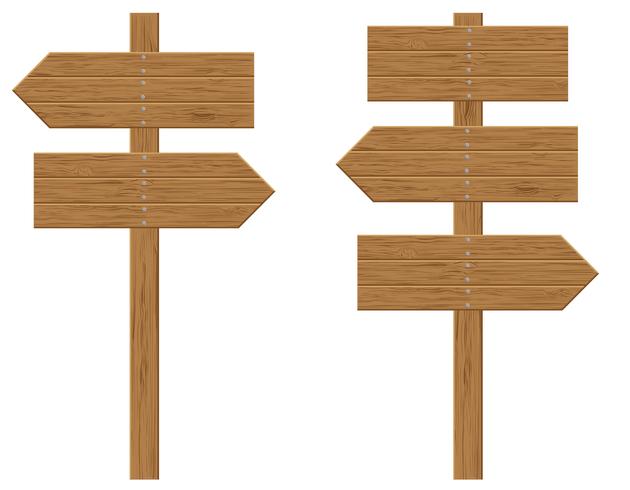 ilustração do vetor de sinais de tábuas de madeira