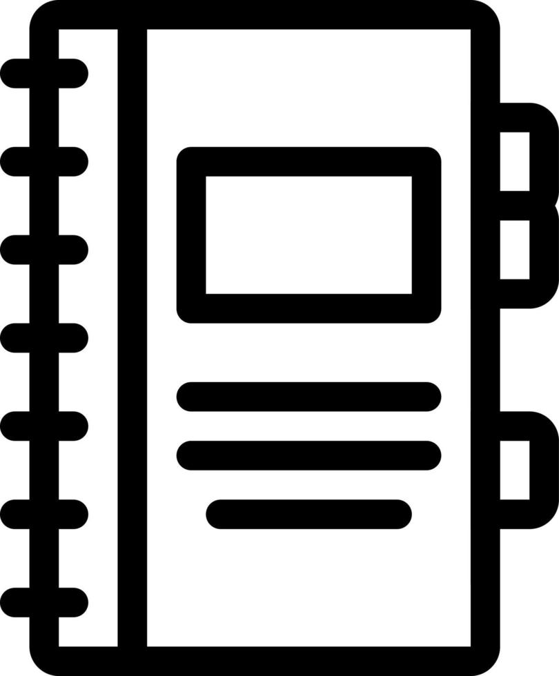 ícone de vetor de caderno simples, editável, 48 pixels