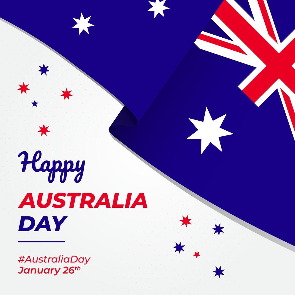 feliz dia da austrália, 26 de janeiro ilustração design de fundo vetor