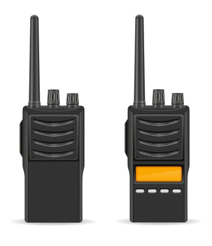 ilustração em vetor rádio comunicação walkie-talkie