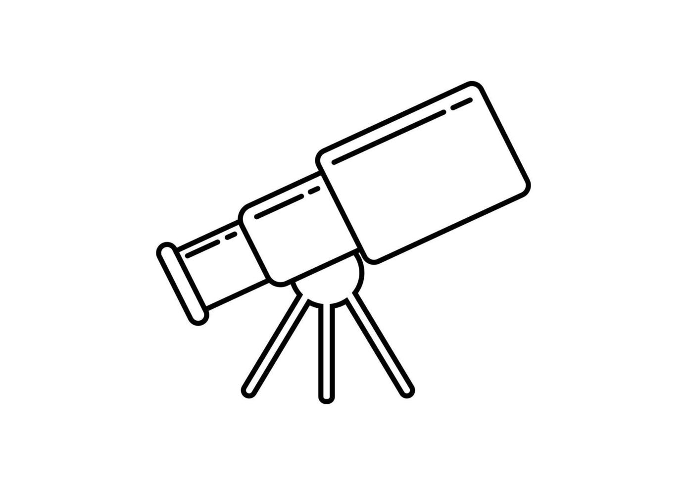 telescópio desenhado à mão vetor
