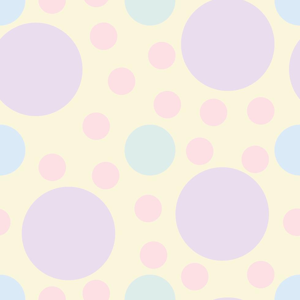 polkadot colorido pastel sem costura padrão vetor