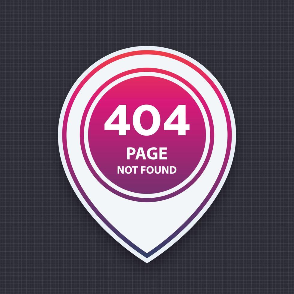 Página 404 não encontrada, ilustração vetorial vetor