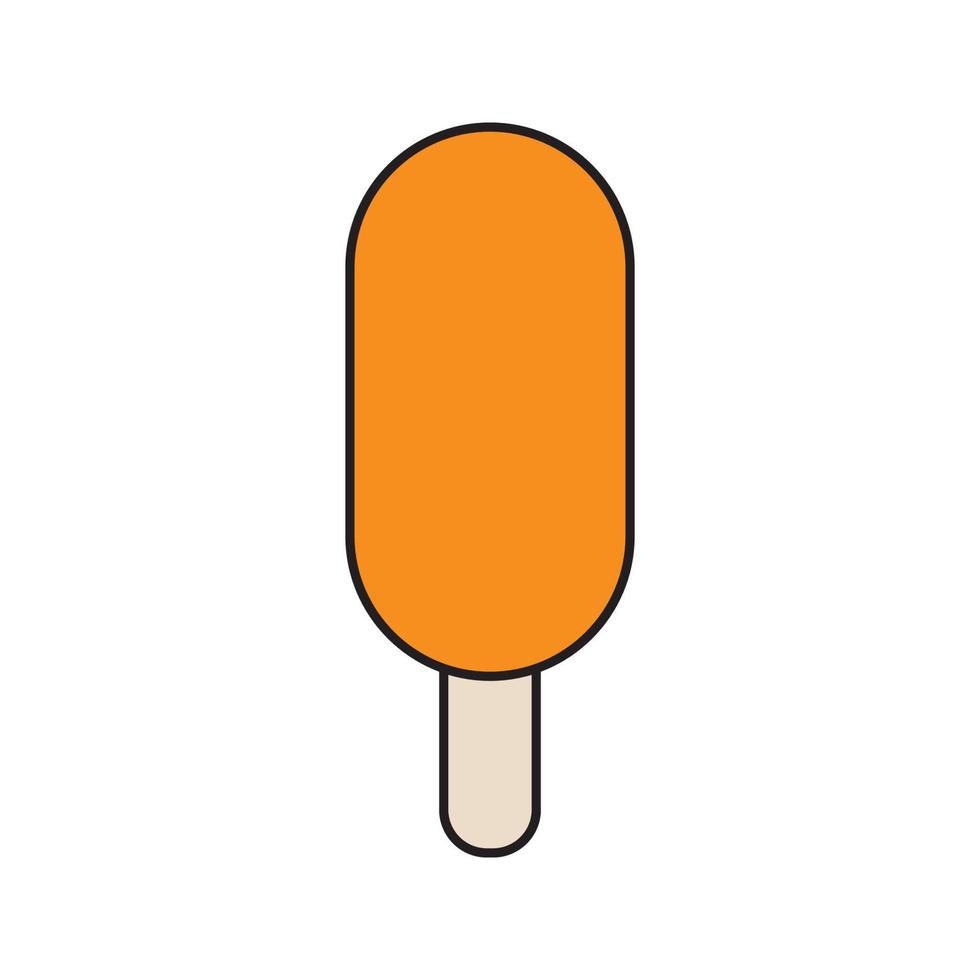 sorvete laranja vetor linha para web, apresentação, logotipo, símbolo do ícone.