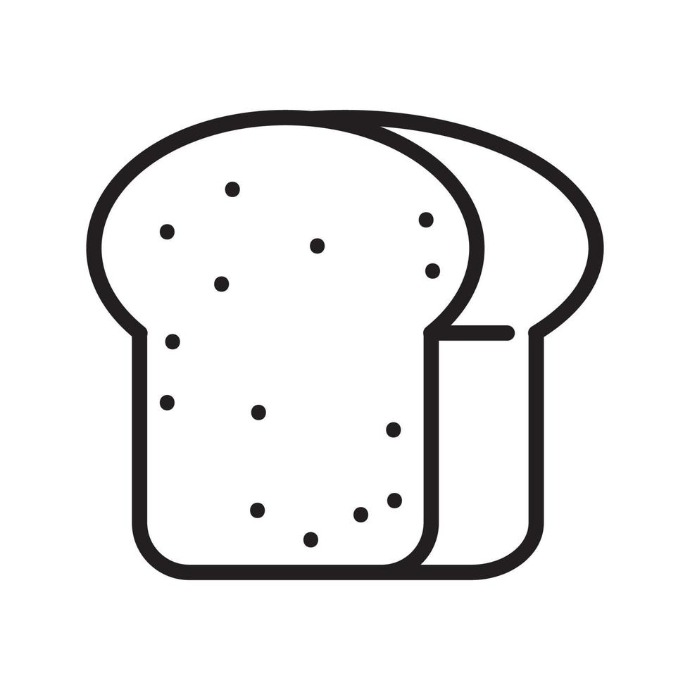 linha de vetor de pão para web, apresentação, logotipo, símbolo do ícone.