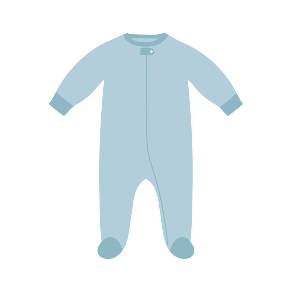 dorminhoco do bebê azul. terno de manga comprida de estilo simples vetor