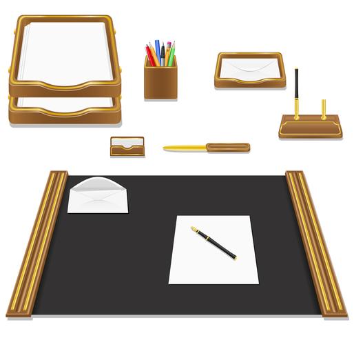 ilustração em vetor de papelaria escritório