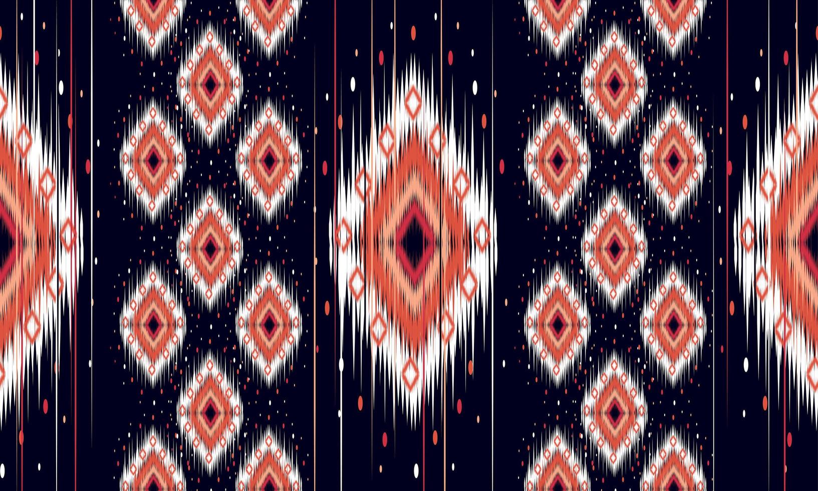 geométrico étnico oriental ikat padrão design tradicional para plano de fundo, tapete, papel de parede, roupas, embrulho, batik, tecido, ilustração vetorial. estilo bordado. vetor