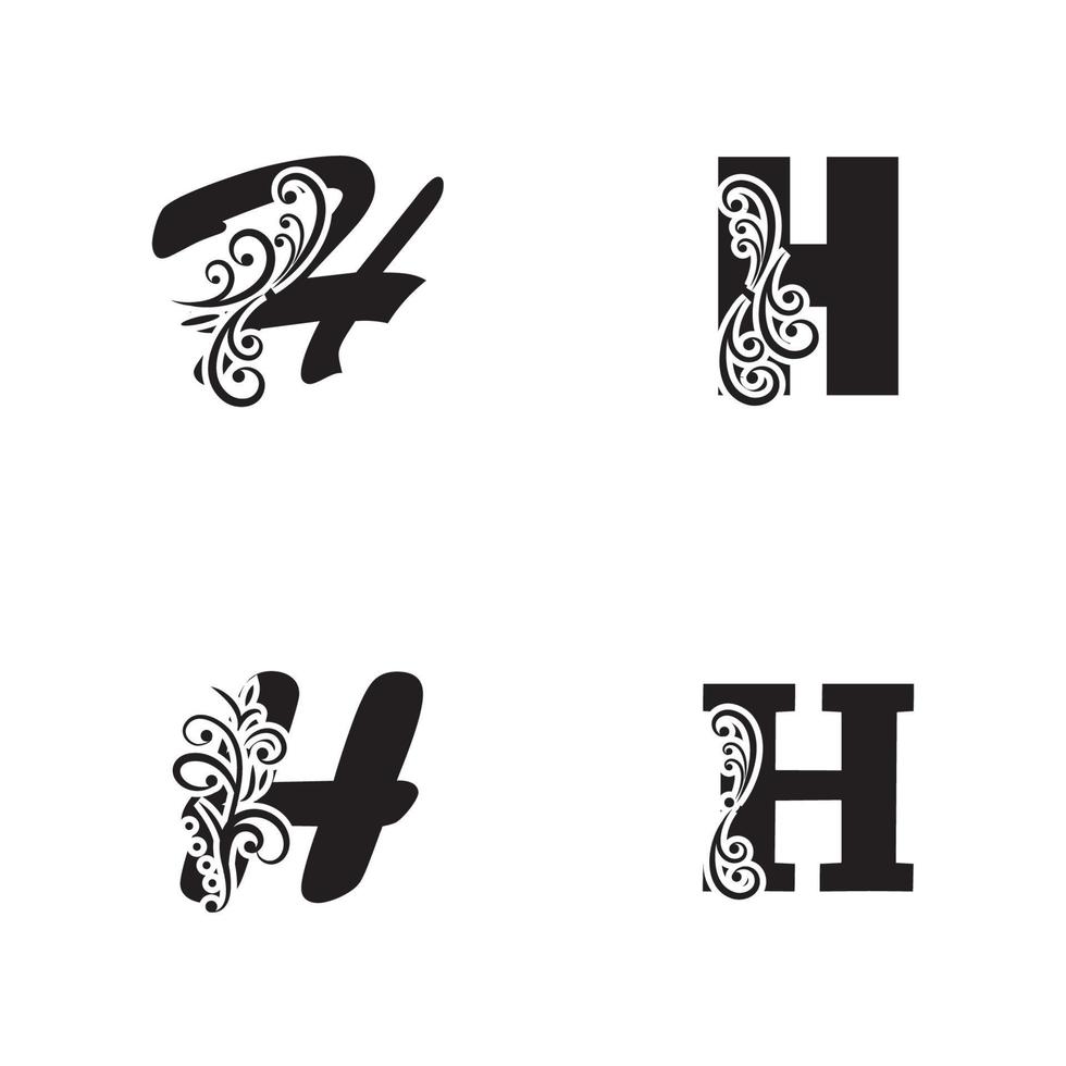 letra h modelo de design de ícone de logotipo vetor