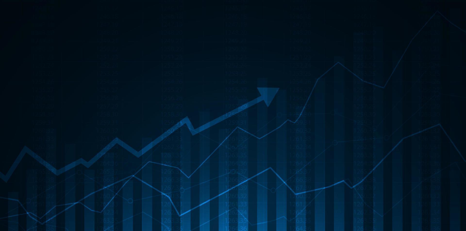 gráfico de negociação de investimento do mercado de ações no conceito gráfico adequado para investimento financeiro ou ideia de negócio de tendências econômicas. desenho de ilustração vetorial vetor