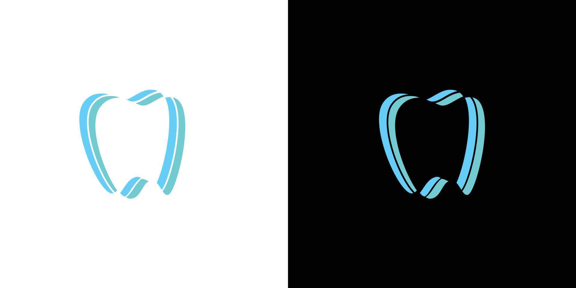 logotipo moderno e único de implantes dentários e dentários vetor