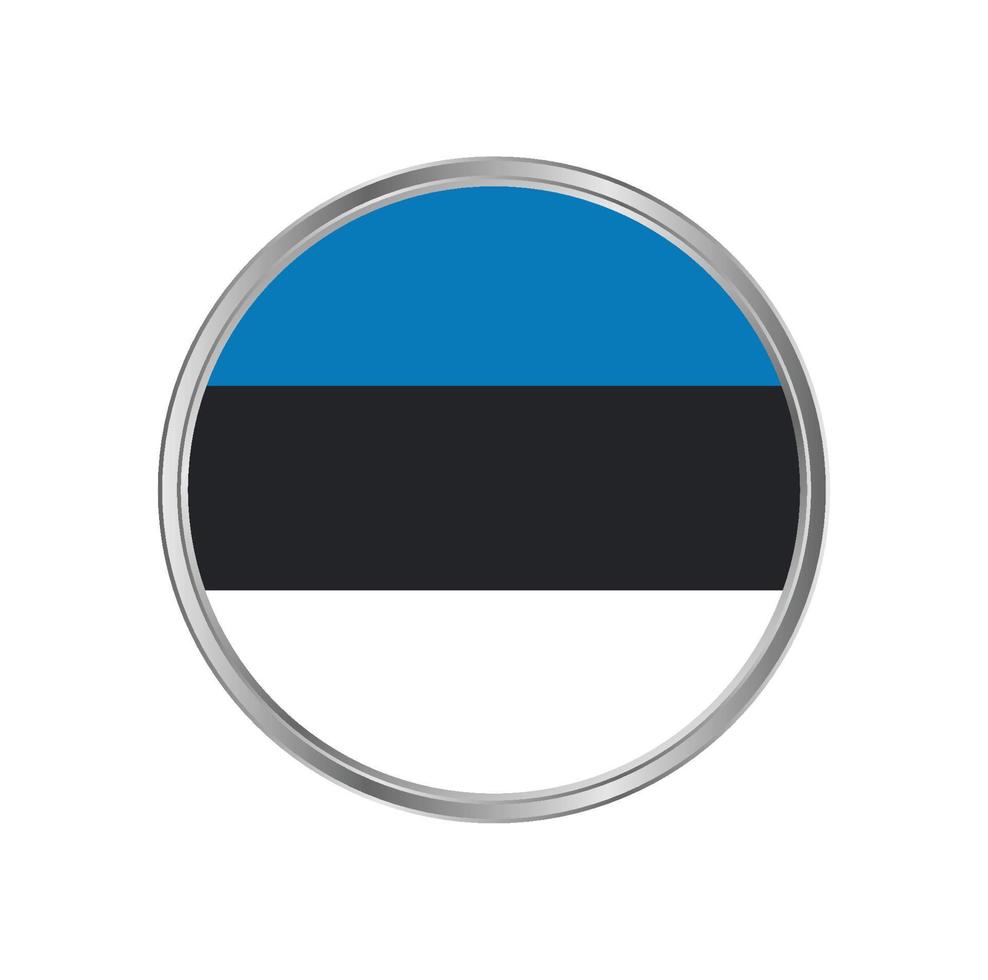 bandeira da estônia com armação de metal vetor