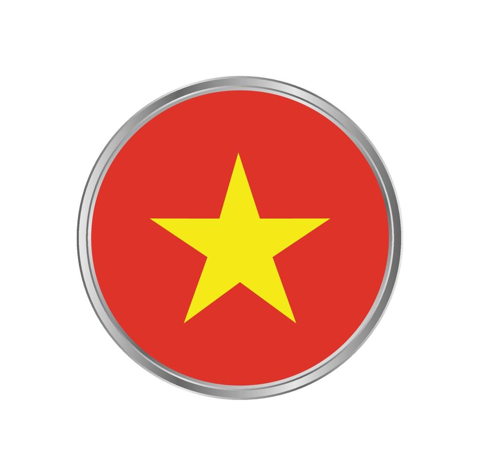 bandeira do vietnã com moldura circular vetor