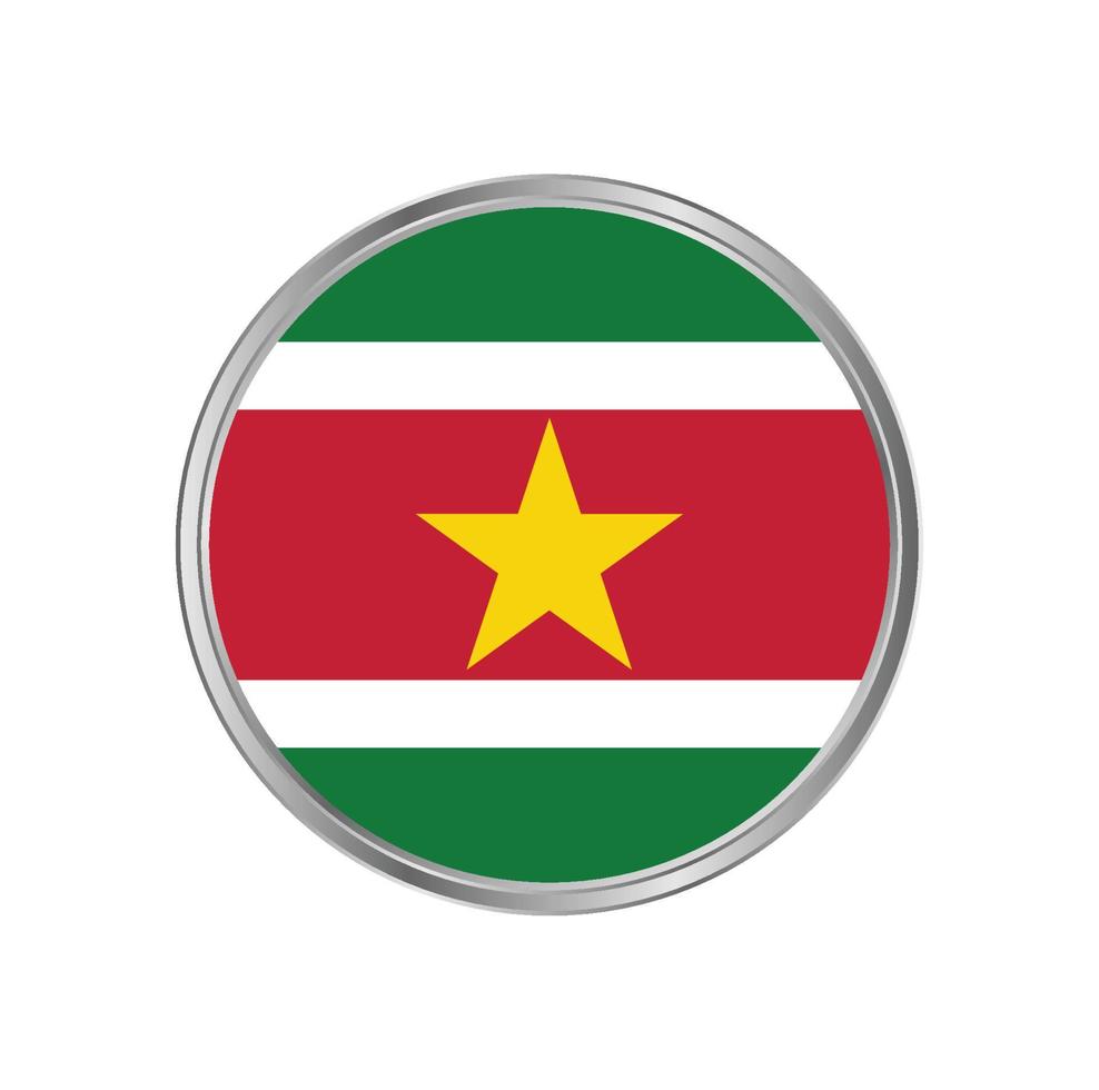 bandeira do suriname com armação de metal vetor