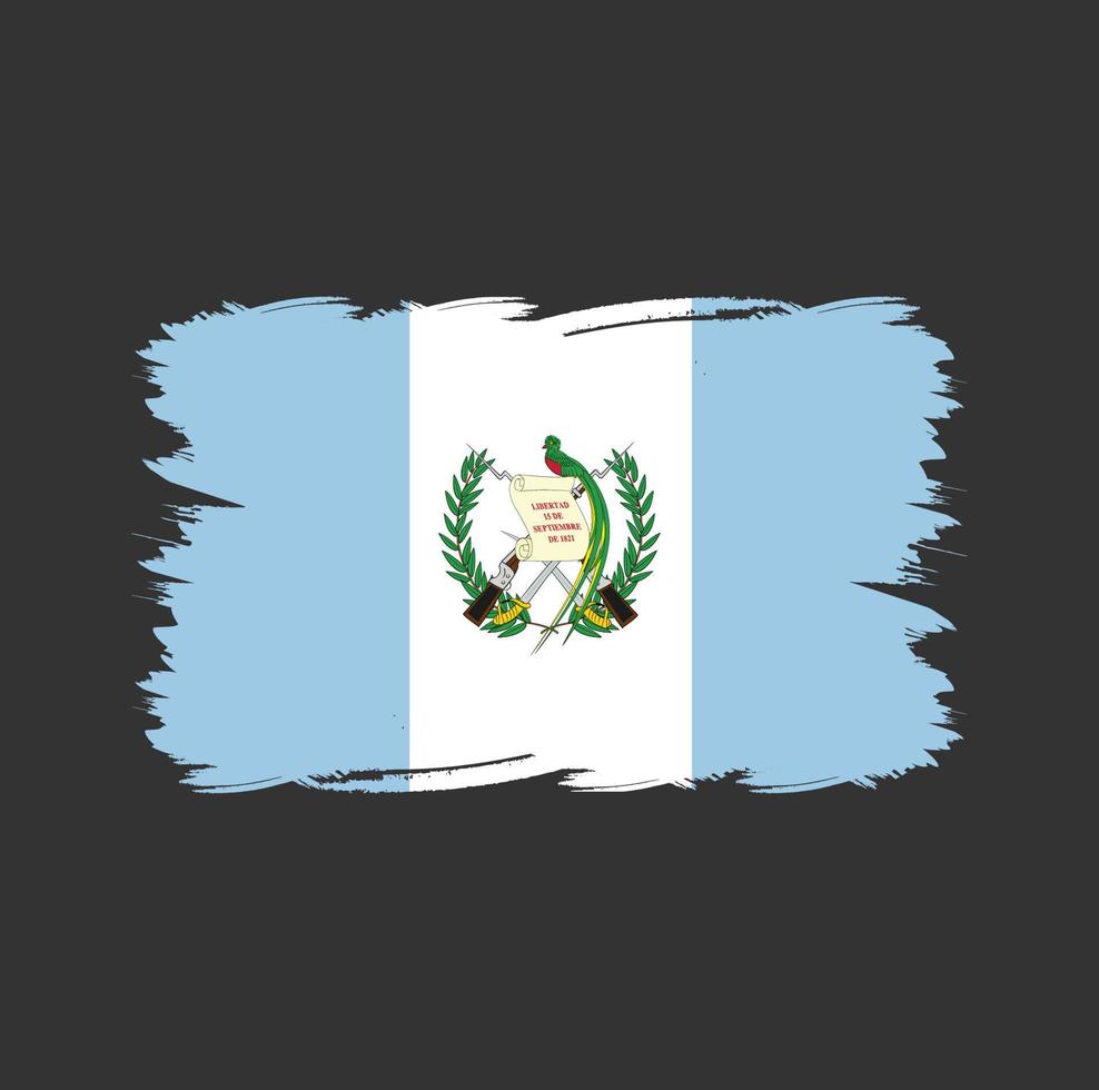 bandeira da guatemala com pincel aquarela vetor