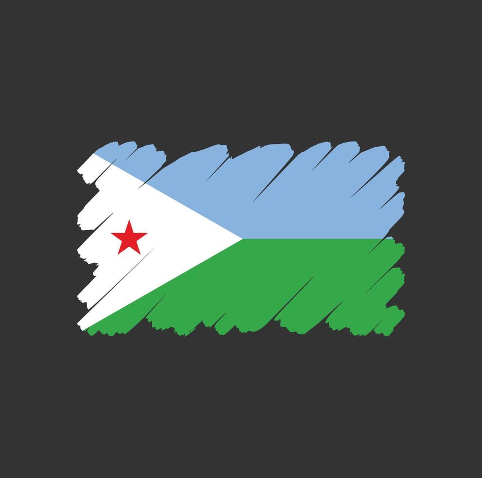 vetor de bandeira djibouti