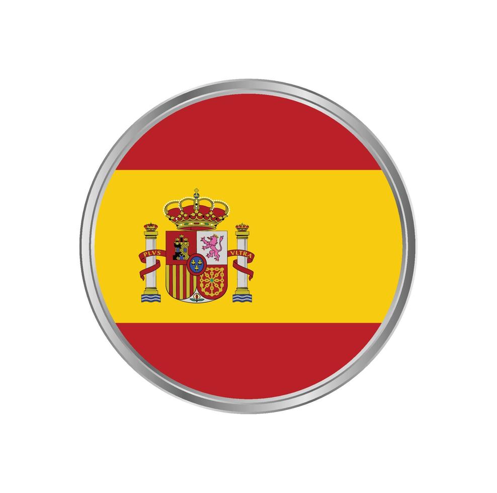 bandeira da espanha com armação de metal vetor