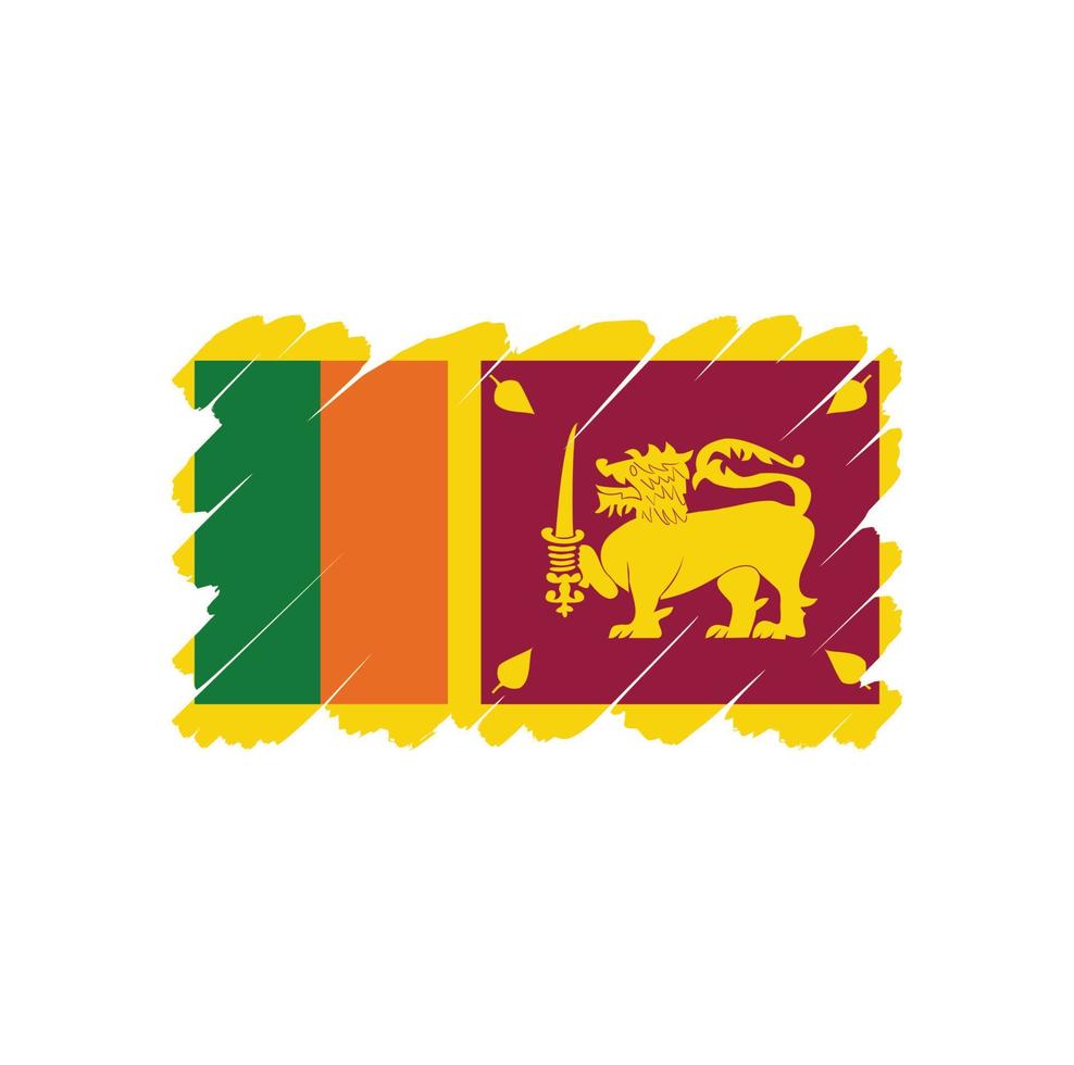 Desenho vetorial livre da bandeira sri lanka vetor